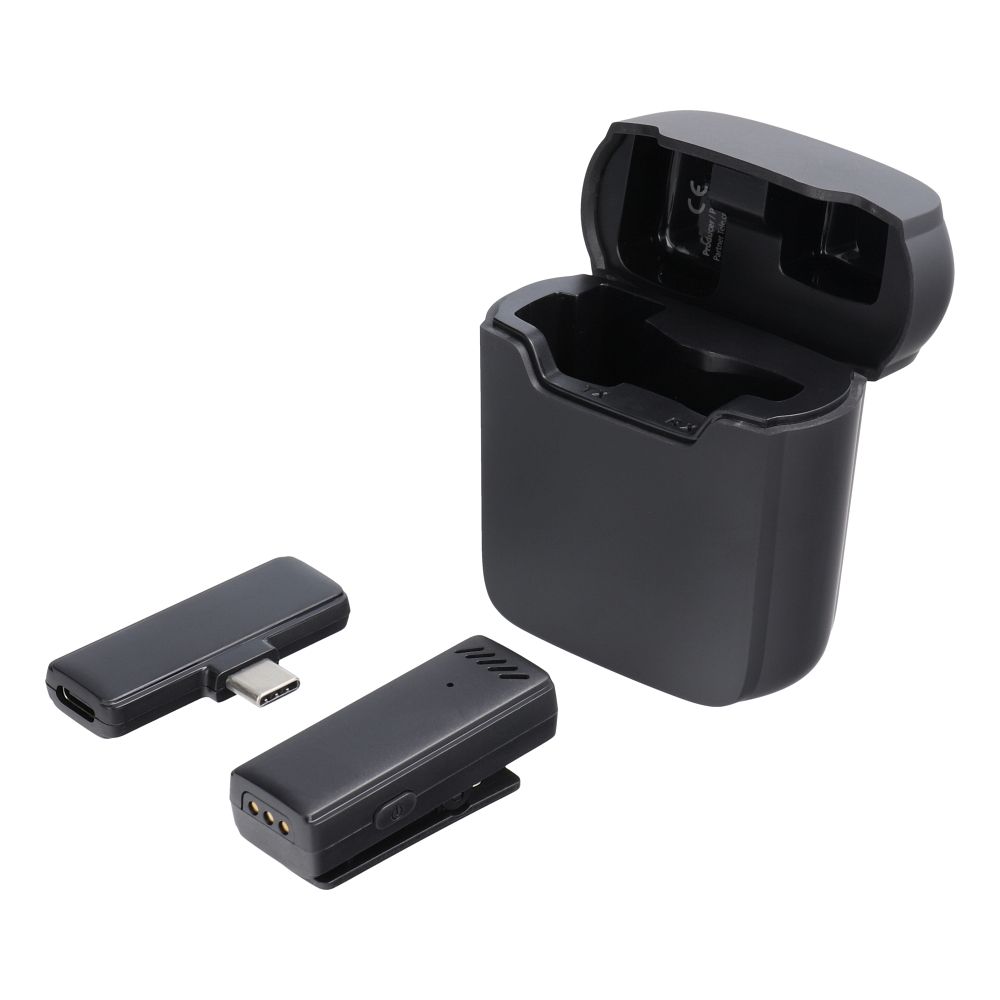 Husa Wireless Lavalier Microphone Type C cu Charging S11 Negru