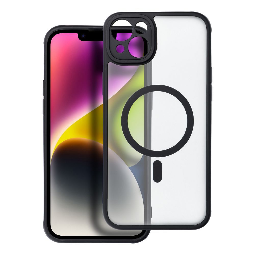 Husa Full mat Mag pentru iPhone 14 Plus Compatible cu Magsafe Negru
