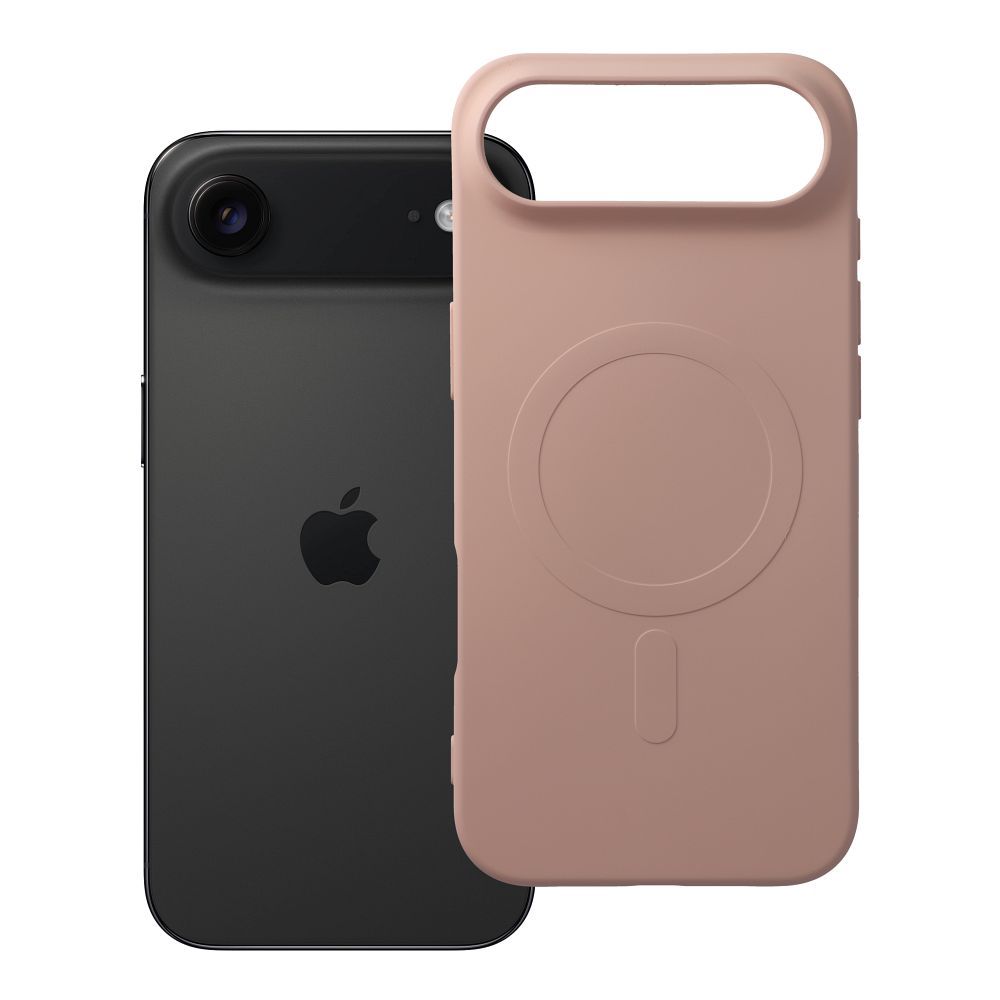 Husa Silicone Mag pentru iPhone 17 AIR Compatible cu Magsafe (Big Hole) Roz