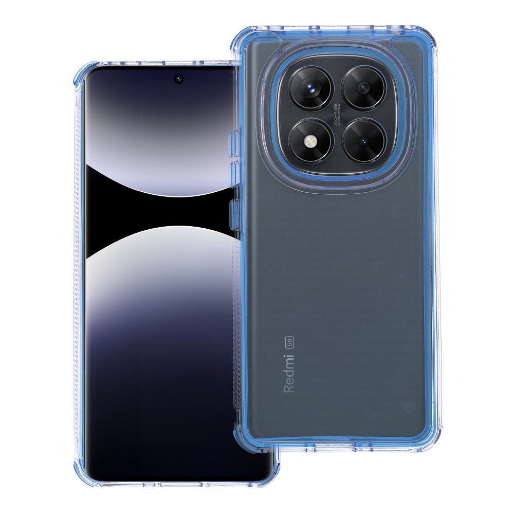 Husa Matrix Transparent pentru Xiaomi Redmi Note 14 PRO 4G Albastru