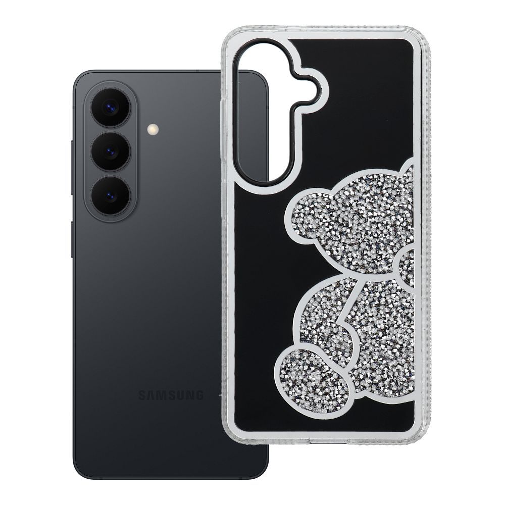 Husa Teddy Bear pentru Samsung S26 Argintiu