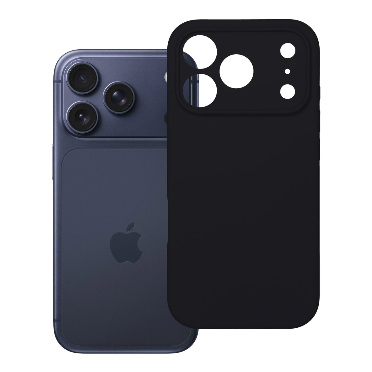 Husa pentru iPhone 18 Pro Max / 17 Pro Max Silicone 2mm (Big Hole) Negru
