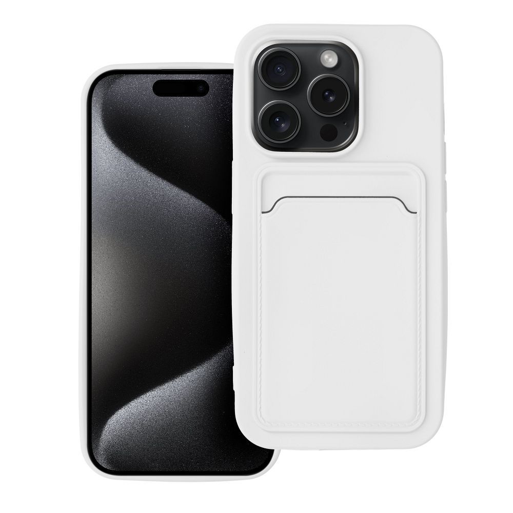 Husa Card pentru iPhone 15 PRO Alb