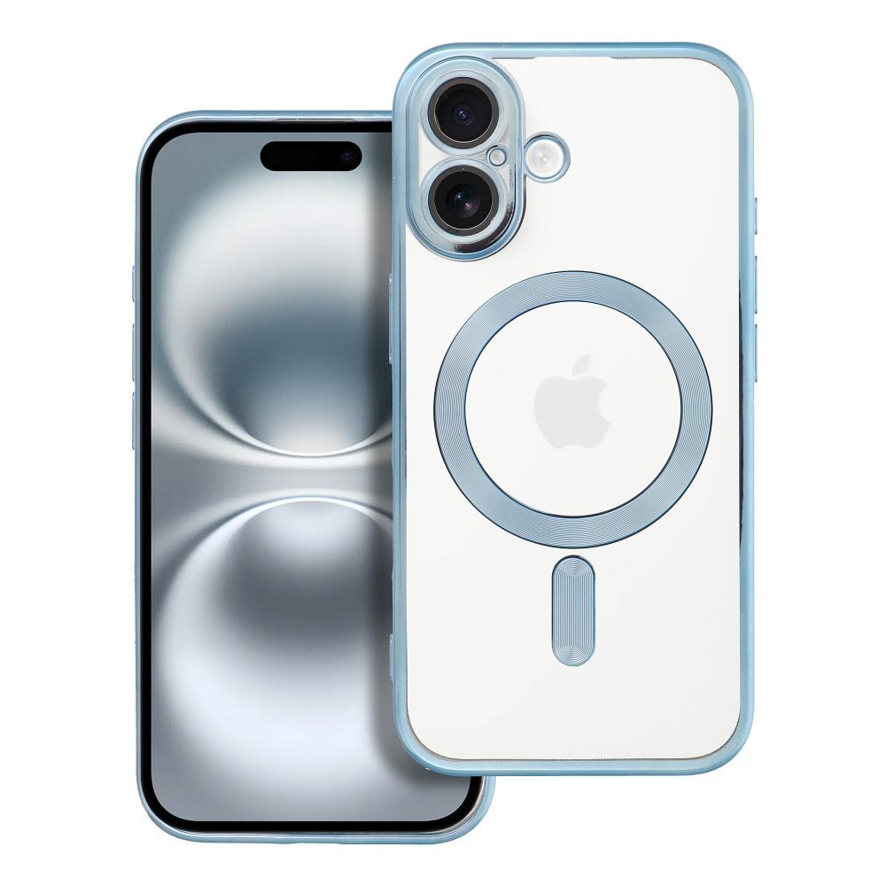 Husa Electro Mag pentru iPhone 16 Compatible cu Magsafe Albastru