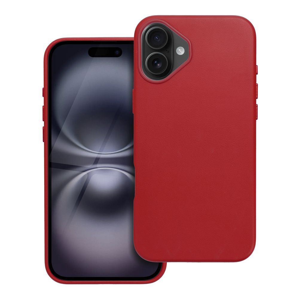 Husa piele Mag pentru iPhone 16 Plus Compatible cu Magsafe Rosu