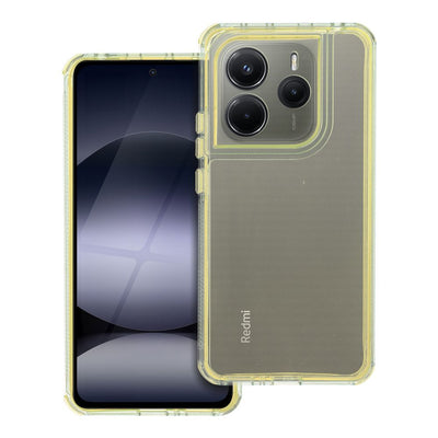 Husa Matrix Transparent pentru Xiaomi Redmi Note 14 5G Galben