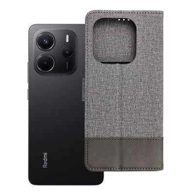 Husa Gomma Book Flip pentru Xiaomi Redmi Note 14 4G (Global - 164,84mm X 78,15mm X 8,16mm) Gri