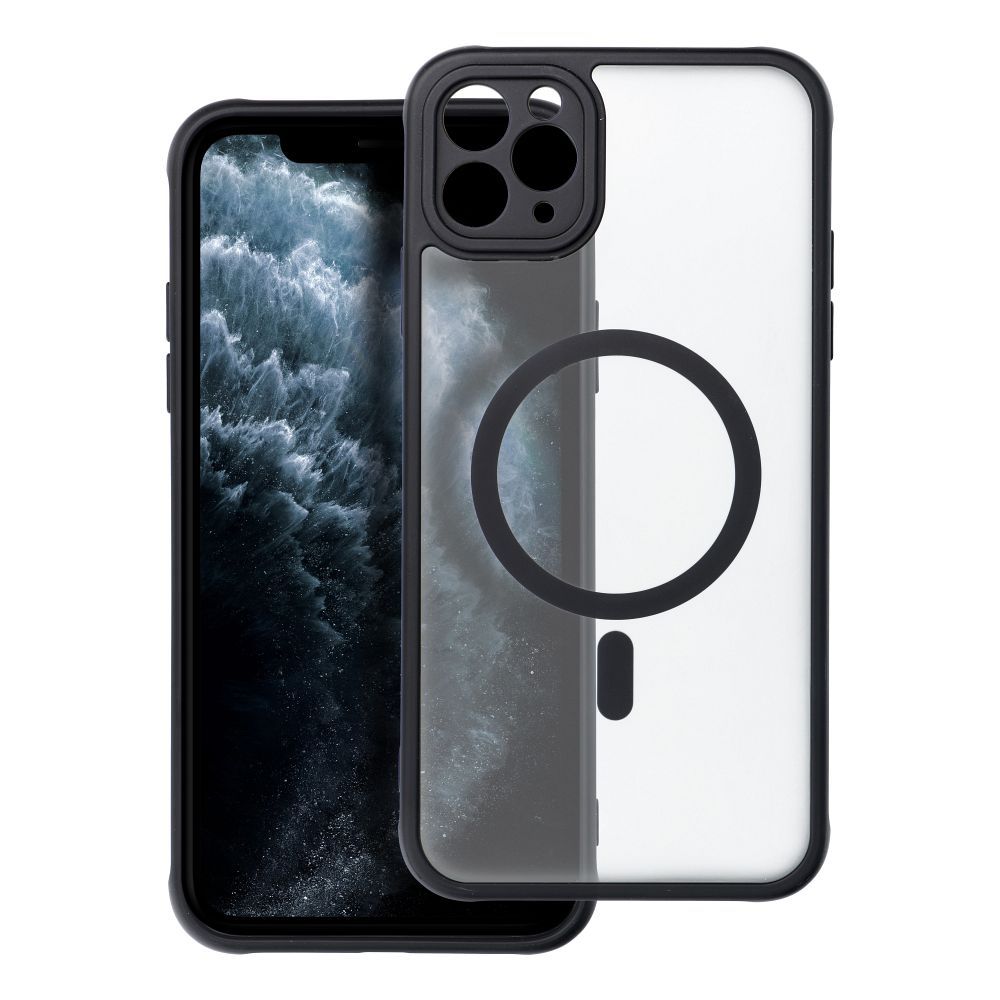 Husa Full mat Mag pentru iPhone 11 PRO MAX Compatible cu Magsafe Negru