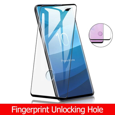 Folie Sticla Securizata 5d Curbata Full Adeziv (Blister) - Decupaj Amprenta Samsung Galaxy Note 10, Negru