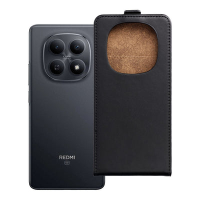 Husa Slim Flexi Fresh Vertical Flip pentru Xiaomi Redmi Note 15 5G Negru
