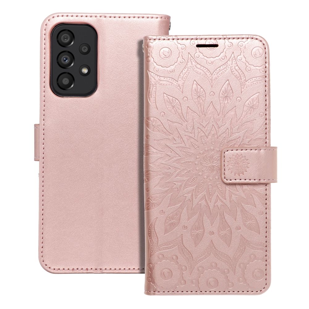 Husa Mezzo Book Flip pentru Samsung A33 5G Mandala Roz auriu