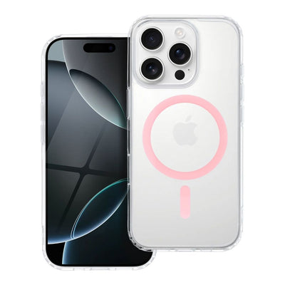Husa pentru iPhone 13 Mini Drop Glue Colorful Ring Mag Compatible cu Magsafe Roz