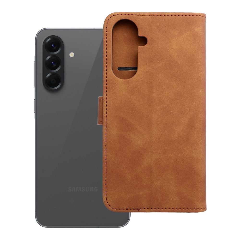 Husa Tender Book Flip pentru Samsung A56 5G Maro