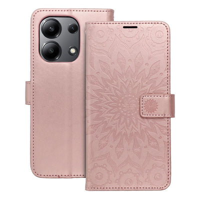Husa Mezzo Book Flip pentru Xiaomi Redmi Note 13 4G Mandala Roz auriu