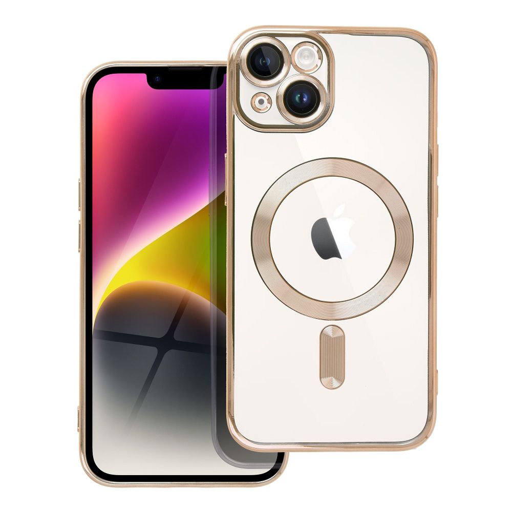 Husa Electro Mag pentru iPhone 14 Compatible cu Magsafe Auriu