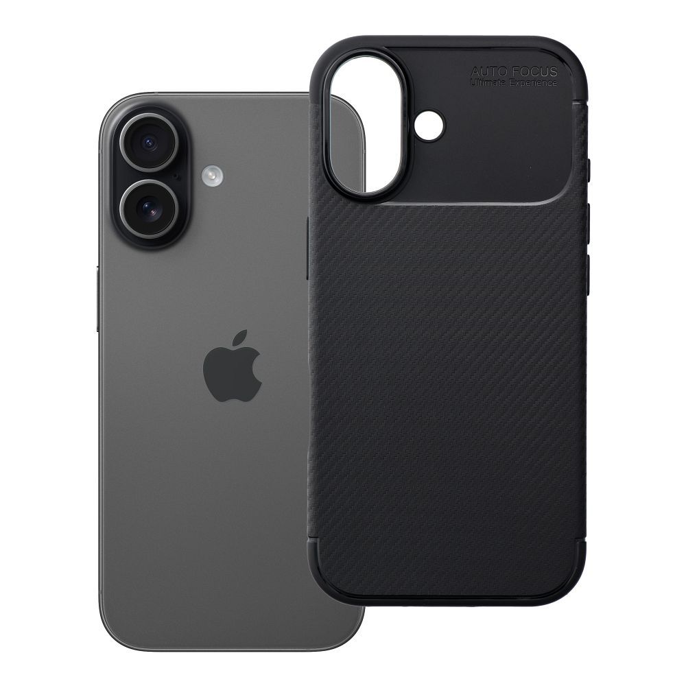 Husa Carbon Premium pentru iPhone 17 Negru