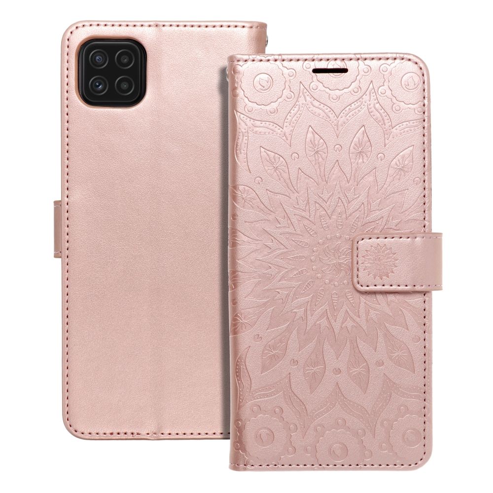 Husa Mezzo Book Flip pentru Samsung A22 5G Mandala Roz auriu
