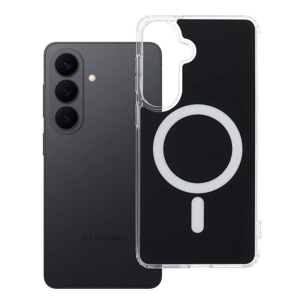 Husa Transparent Fusion Mag pentru Samsung S26 Plus Compatible cu Magsafe Negru