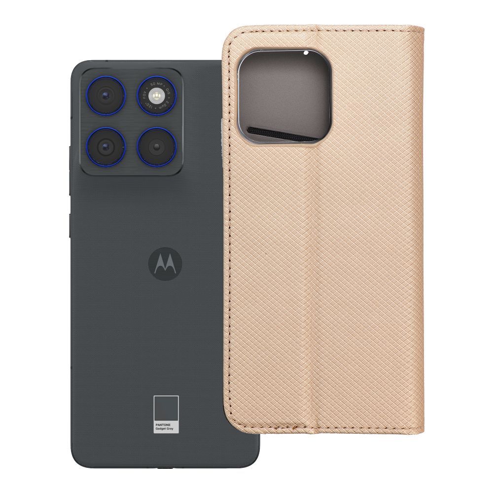 Husa Smart Book pentru Motorola Edge 70 Auriu