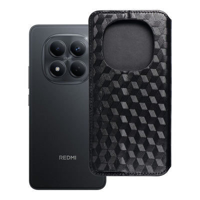 Husa Cubic Book Flip pentru Xiaomi Redmi Note 15 5G Negru