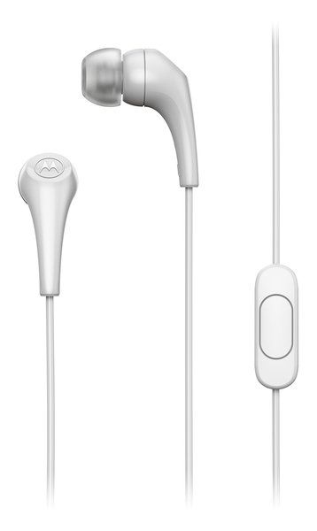 Casti Motorola Wired Jack cu Mircophone 3,5mm Ear Buds 2-S Alb