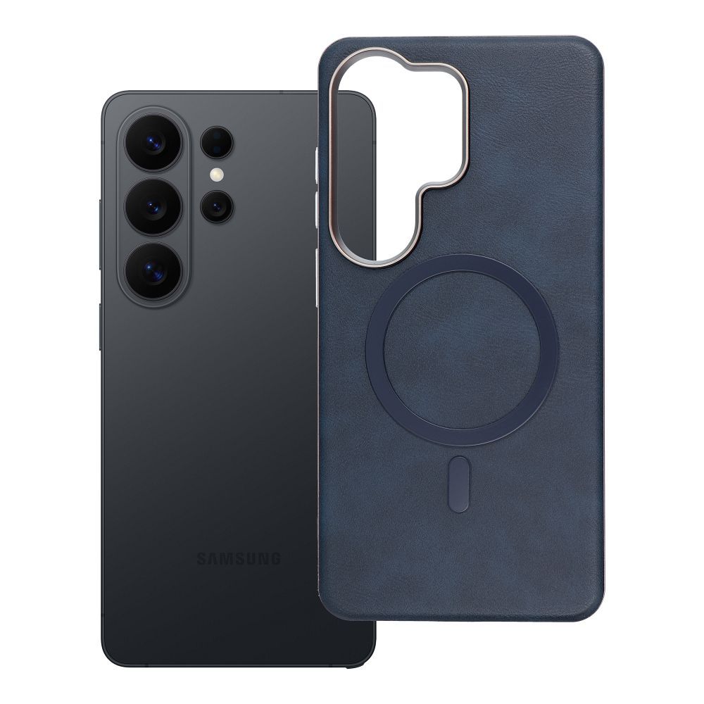 Husa Gentleman Mag pentru Samsung S26 Ultra Compatible cu Magsafe Bleumarin