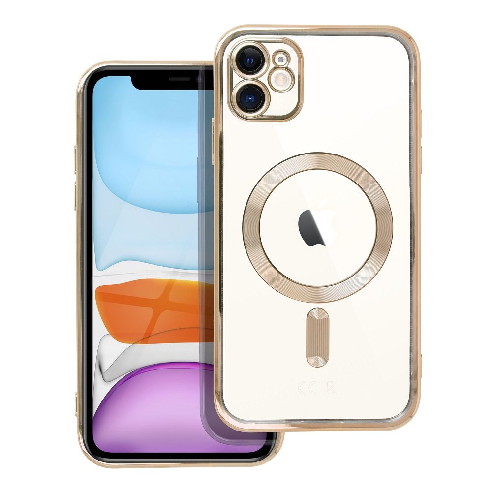 Husa Electro Mag pentru iPhone 11 Compatible cu Magsafe Auriu