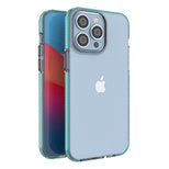 Husa Spring pentru iPhone 14 Pro Max Silicone Cover cu Frame Albastru deschis