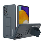 Husa Wozinsky Kickstand Silicone Stand Cover pentru Samsung Galaxy A73 Bleumarin