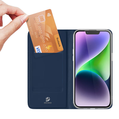 Husa Dux Ducis Skin Pro Wallet pentru iPhone 15 Plus - Albastru