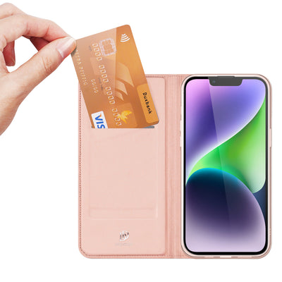 Husa Dux Ducis Skin Pro Wallet pentru iPhone 15 Plus - Roz