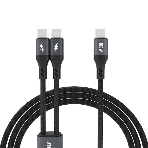 Cablu Dudao L3F 2in1 100W 1.2m 2 X Usb-c - Negru