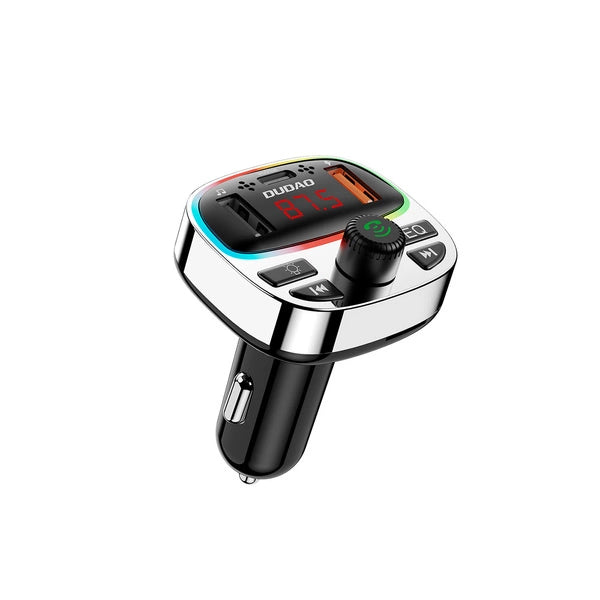 Incarcator priza Dudao R2pro+ Transmitter cu Pd25w Bluetooth 5.3 RGB Charging Ports - Negru And Argintiu