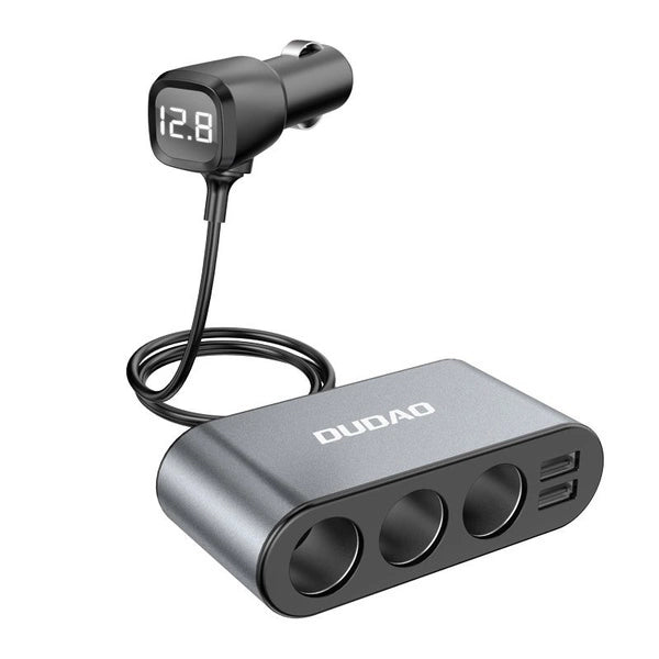 Incarcator auto Dudao 2x USB / 3x Cigarette Lighter Splitter Negru (R1pro Negru)