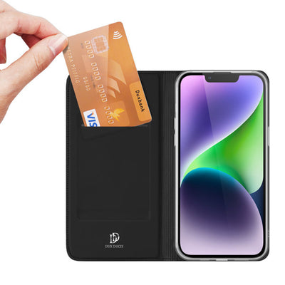 Husa Dux Ducis Skin Pro Wallet pentru iPhone 15 Plus - Negru