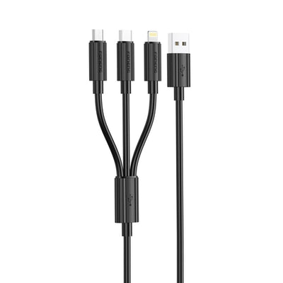 Cablu Foneng Xs07 3w1 3A 1.2M Negru