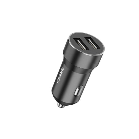 FONENG – Încărcător Auto C08, 2.4A, 12W, 2×USB, Negru