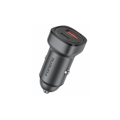 Incarcator auto Foneng C23 PD 30W 1xUSB-C + 1xUSB Qc3.0 Negru