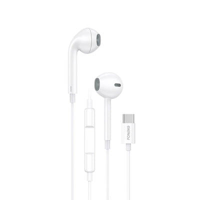 Casti Foneng Wired T15 Usb-c cu Microphone 1.2M Alb