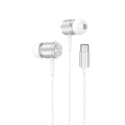 Casti Foneng Wired T65 Usb-c cu Microphone 1.2M Alb