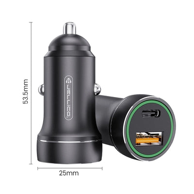 Cablu Jellico Incarcator auto F4 PD 20W 1xUSB-C + 1xUSB Qc3.0 + Usb-c Negru