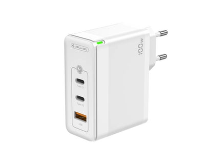 Incarcator priza Jellico C118 Gan PD 100W 2xUSB-C + 1xUSB Qc3.0 Alb