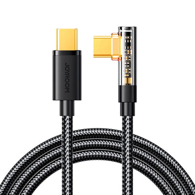 Cablu Joyroom Gaming S-cc100a6 Usb-c (Angled) / Usb-c (Straight) 100W 1.2m - Negru