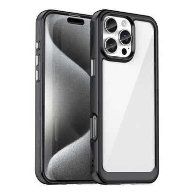 Husa Outer Space cu Gel Frame pentru iPhone 16 Pro - Negru