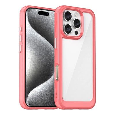 Husa Outer Space cu Gel Frame pentru iPhone 16 Pro - Rosu