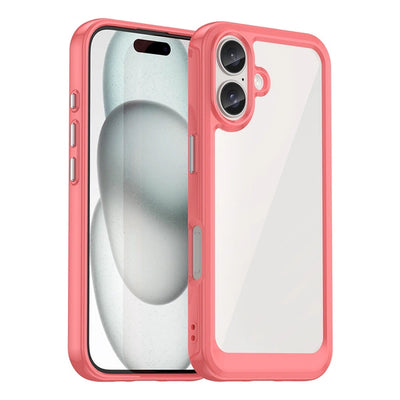 Husa Outer Space cu Gel Frame pentru iPhone 16 - Rosu