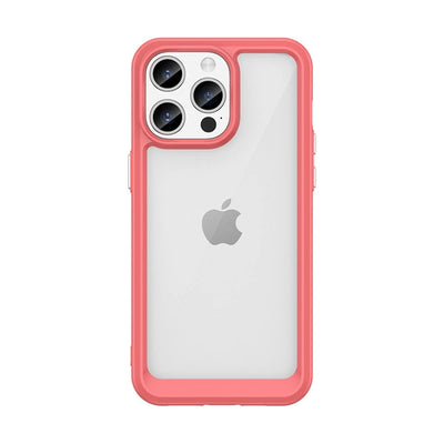 Husa Reinforced cu A Flexible Frame pentru iPhone 15 Pro Outer Space - Rosu