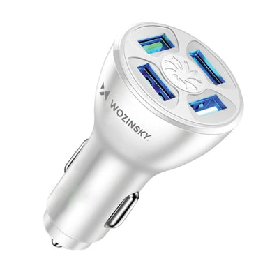 Incarcator auto Wozinsky Wccaw 50W 4x Usb-a QC - Alb