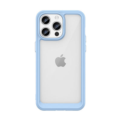 Husa iPhone 15 Plus Outer Space Reinforced cu Flexible Frame - Albastru