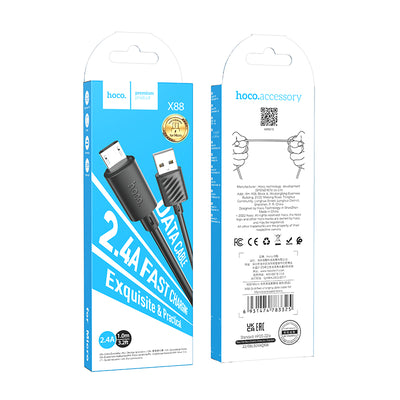 Cablu Hoco X88 Micro USB 3.1A 1M Negru